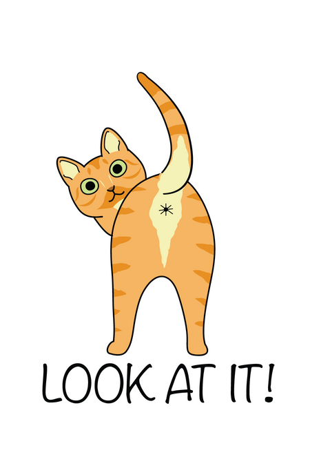 Cat Butt - 2.5" Waterproof Sticker - Mortise And Tenon