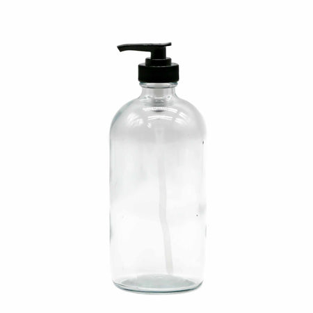 Clear Glass Bottle with Pump - Mortise And Tenon