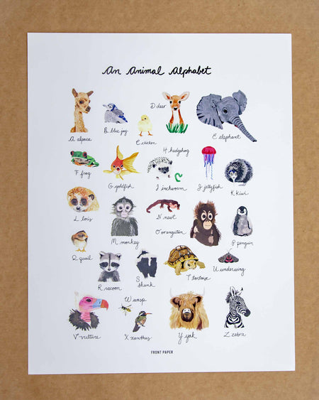 Front Paper Animal Alphabet Large Print - Mortise And Tenon