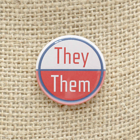 YQR Buttons - They/Them - Mortise And Tenon