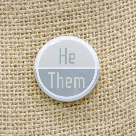 YQR Buttons - He/Them - Mortise And Tenon