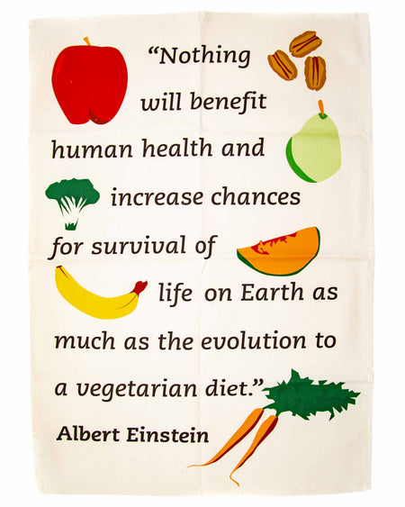 Radical Tea Towel - Einstein Vegetarian - Mortise And Tenon