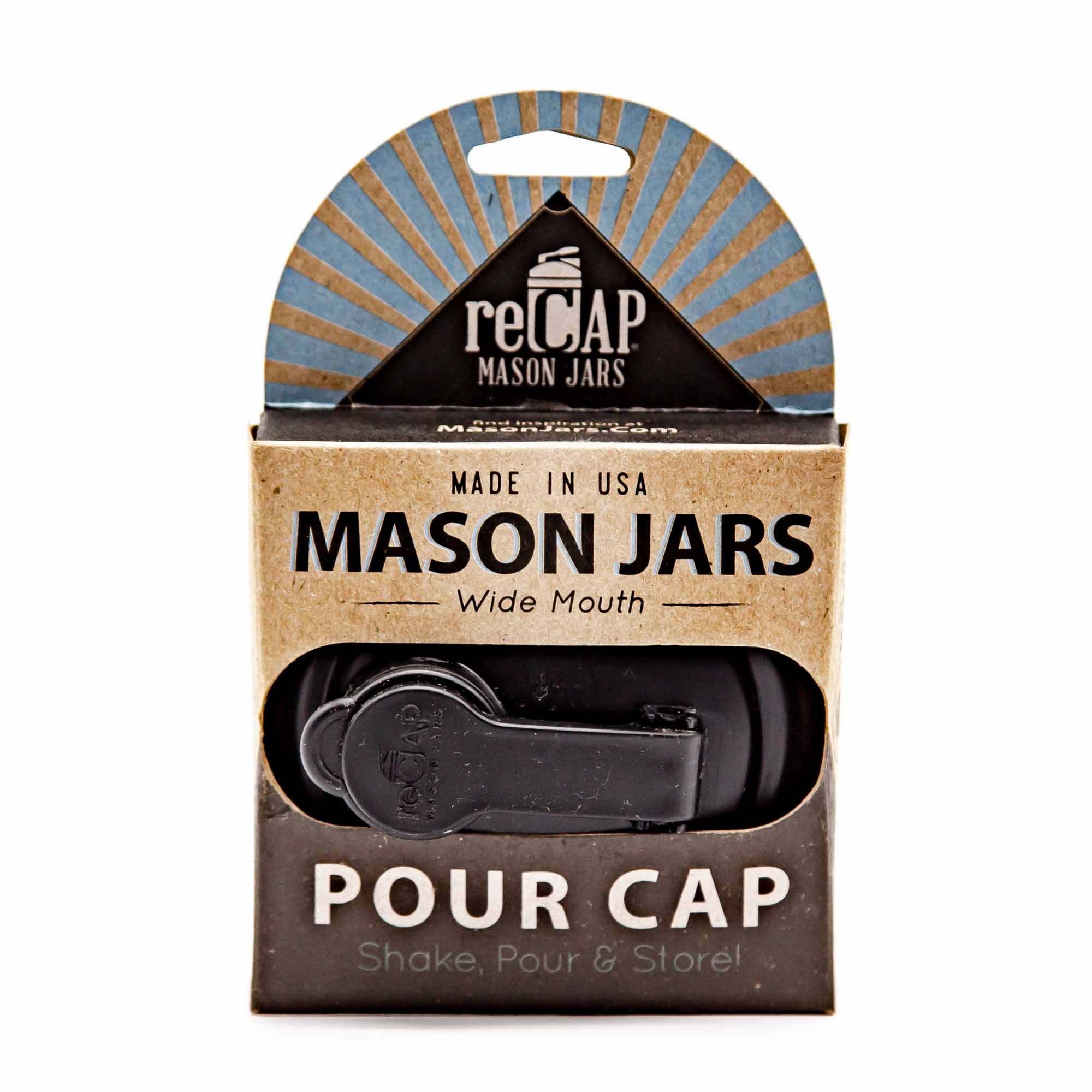 recap Mason Jar Drink/Pour Cap - Mortise And Tenon