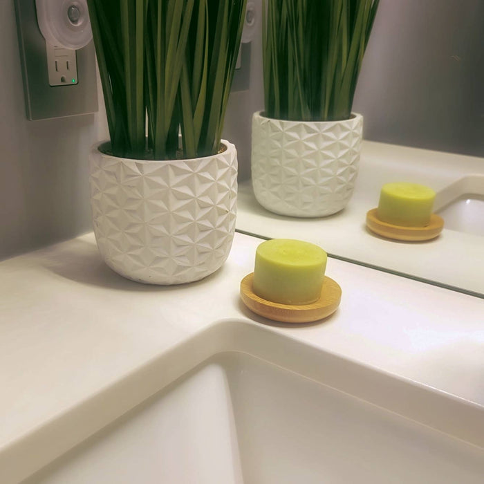Bamboo soap dish - round