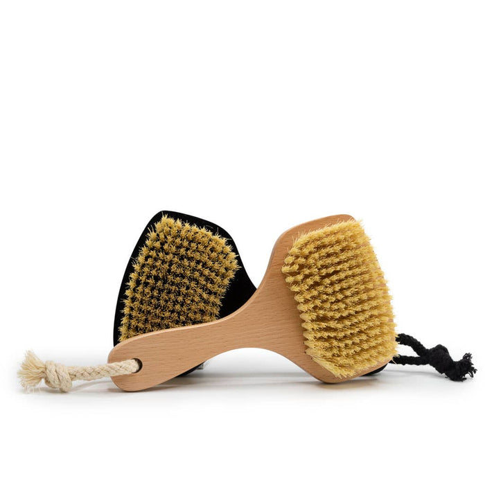 Dry body brush (fan shaped) - sisal bristles