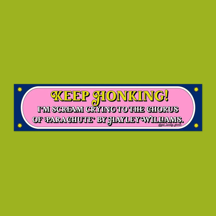 Hayley Parachute Bumper Sticker or Magnet