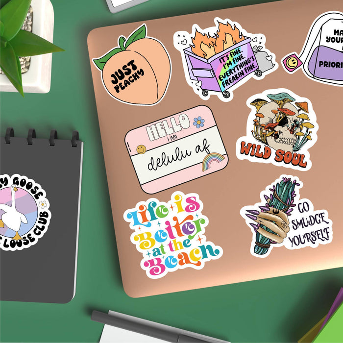 Retired Cool Girl 90s Nostalgia Vinyl Sticker
