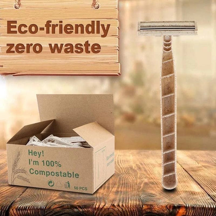 Disposable razors wheat straw eco biodegradable