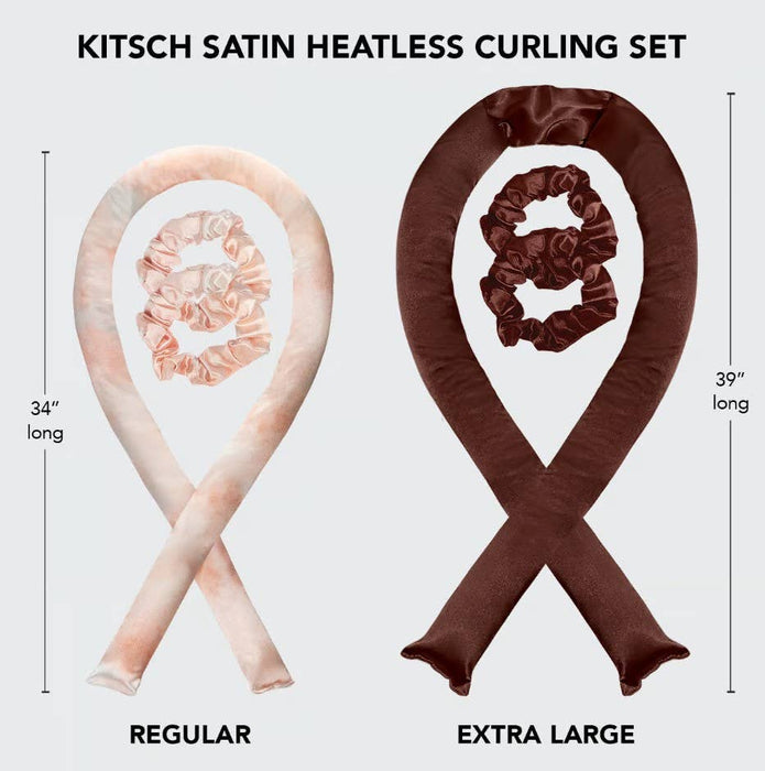 XL Satin Heatless Curling Set - Chocolate - Mortise And Tenon