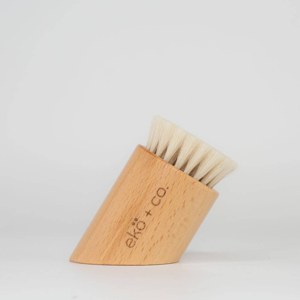 Wooden Bamboo Facial Dry Brush - Mortise And Tenon