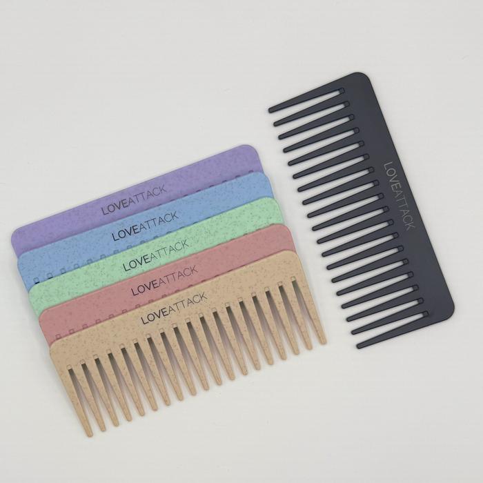 Wheat Straw Wide Tooth Wet/Dry Detangling Hair Combs - Mortise And Tenon