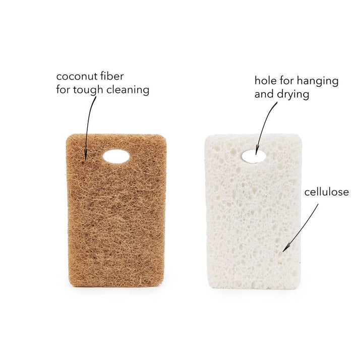 Walnut and Cellulose Biodegradable Scrubber Sponge