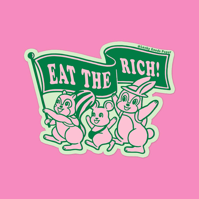Eat the Rich – Matte Vinyl Sticker - Mortise And Tenon