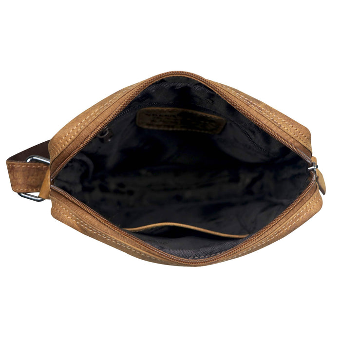 Dan men's leather crossbody bag, small shoulder bag, mobile phone