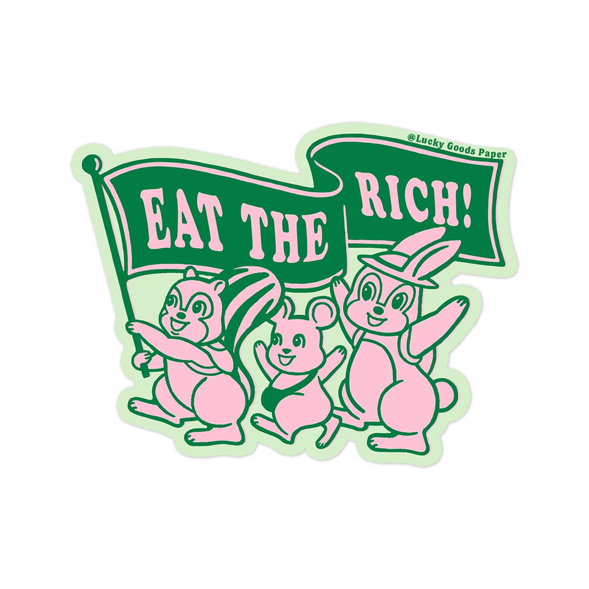 Eat the Rich – Matte Vinyl Sticker - Mortise And Tenon