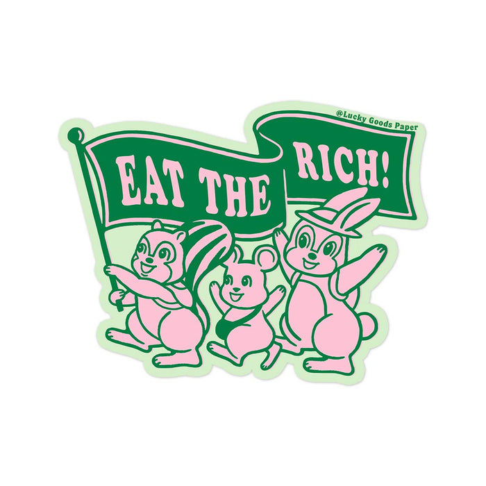 Eat the Rich – Matte Vinyl Sticker - Mortise And Tenon
