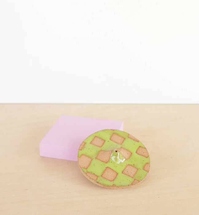 Checkerboard Ceramic Incense Holder - 2 Colours