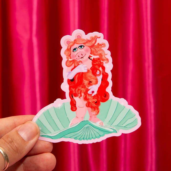 Piggy Goddess – Matte Vinyl Sticker - Mortise And Tenon