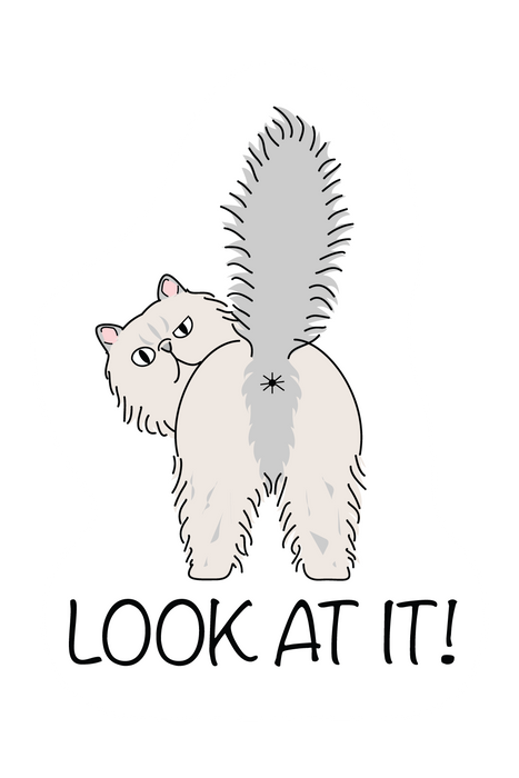 Cat Butt 2.5" Waterproof Sticker