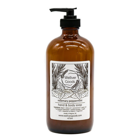 welliver goods liquid soap - rosemary peppermint - 473mL - Mortise And Tenon