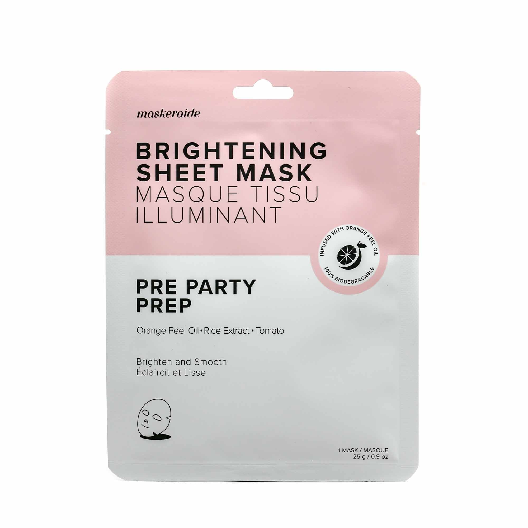 Pre Party Prep Brightening Sheet Mask - Mortise And Tenon
