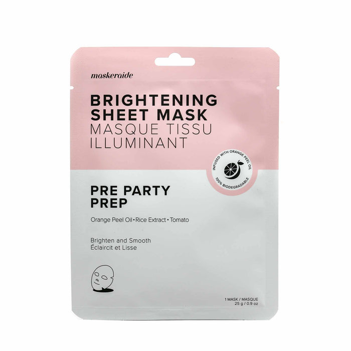 Pre Party Prep Brightening Sheet Mask - Mortise And Tenon