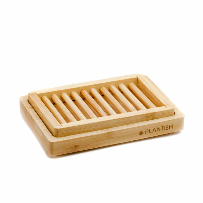 Dual-layer Bamboo Soap Dish - Mortise And Tenon