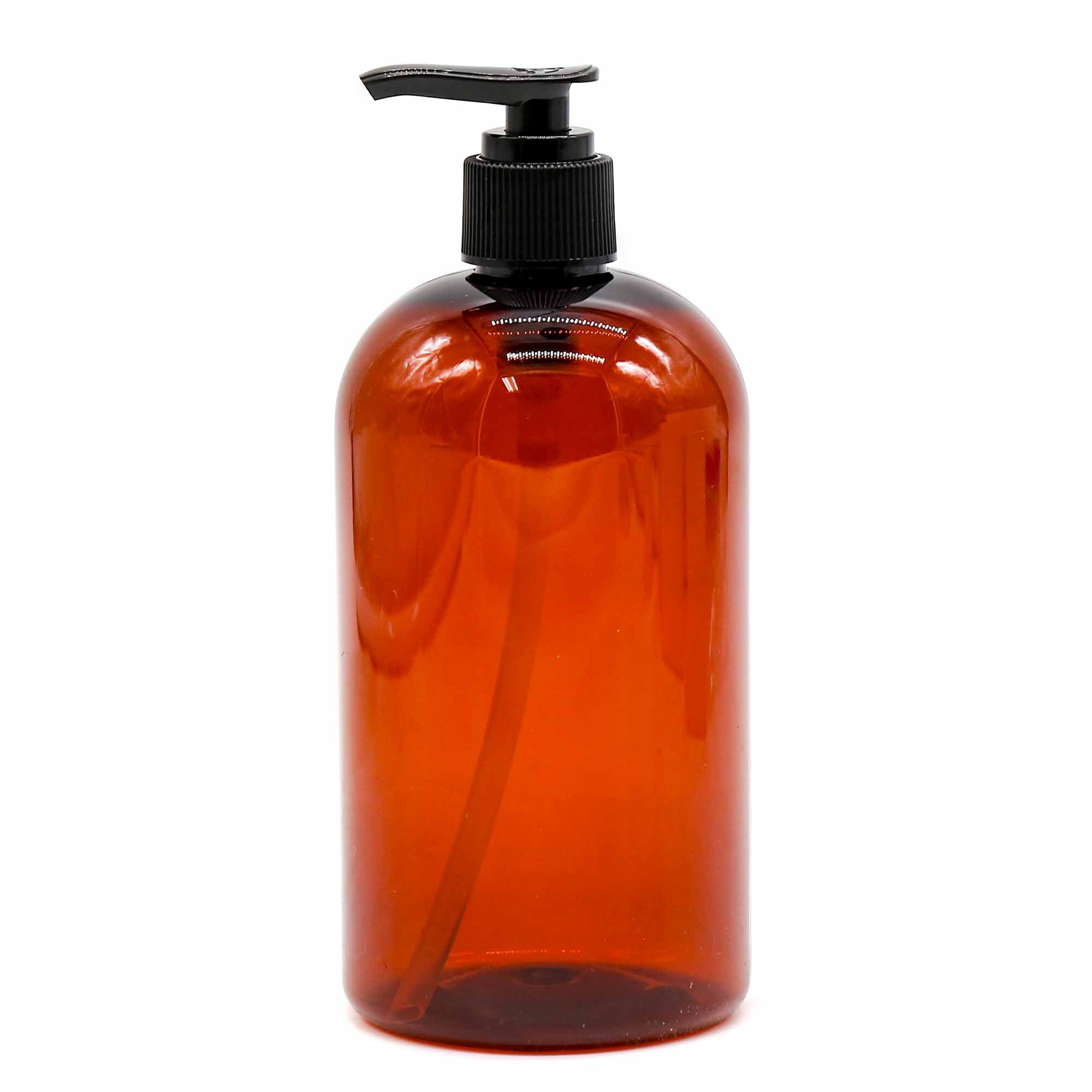 Amber Plastic Bottle with Pump - Mortise And Tenon