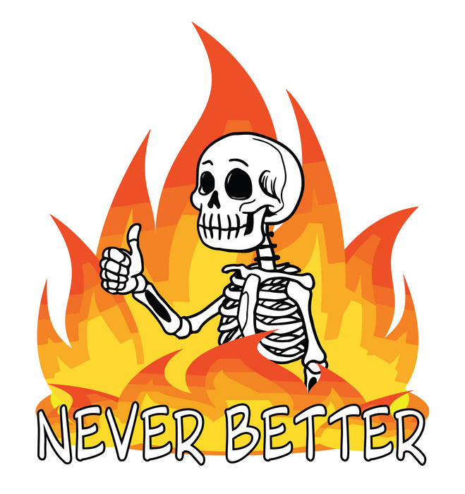 Never Better 3” Waterproof Sticker