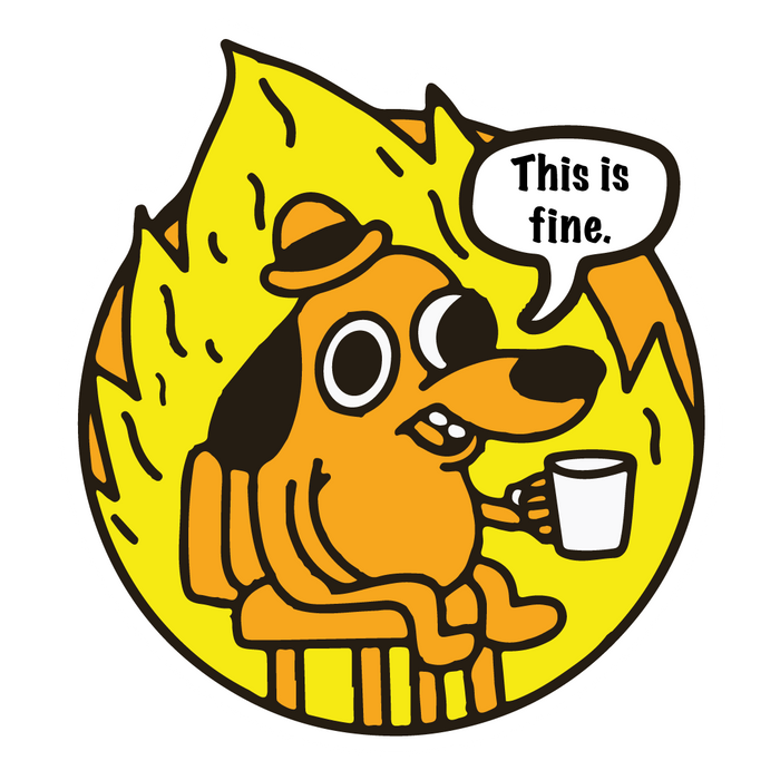 This is Fine Sticker Waterproof Sticker 2.5”