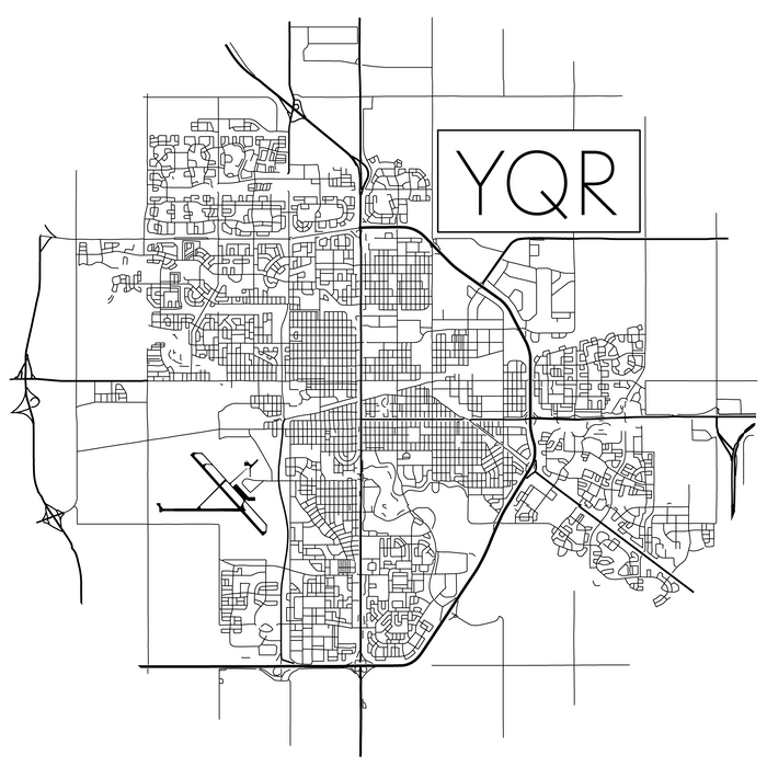 City of Regina Line map 3" Waterproof Sticker