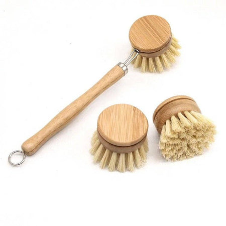 Bamboo Sisal Dish Brush - Zero Waste Kitchen Brush - Mortise And Tenon