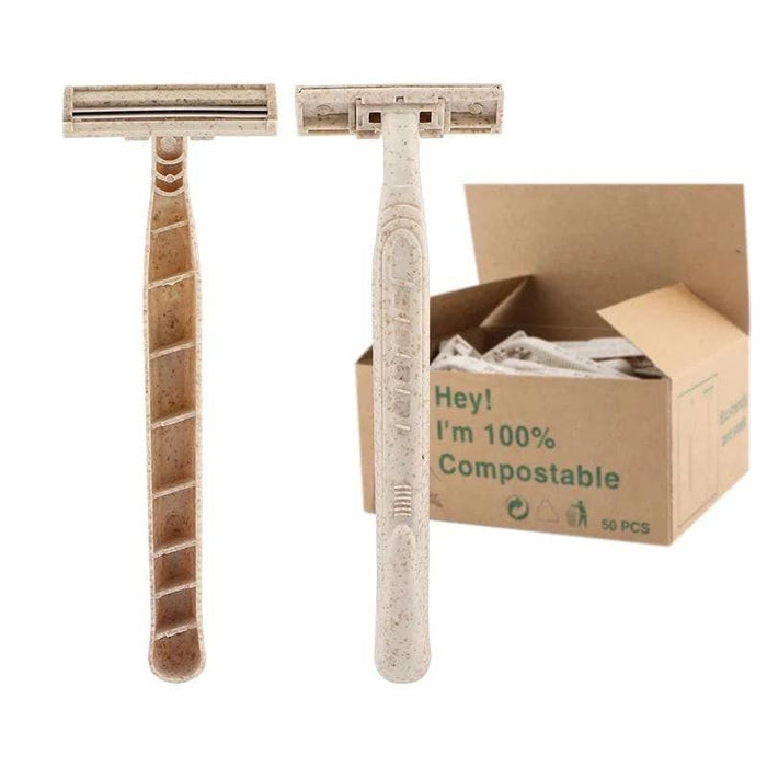 Disposable razors wheat straw eco biodegradable
