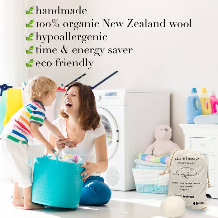 Dryer Balls 100% Organic New Zealand Wool