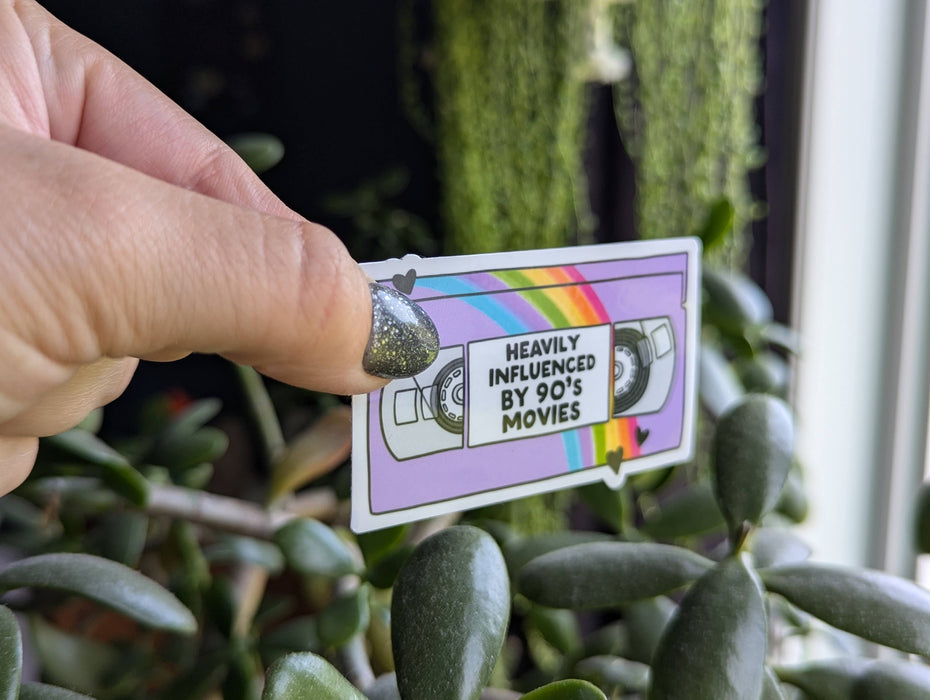 Heavily influenced by 90s movies sticker, nostalgia, y2k