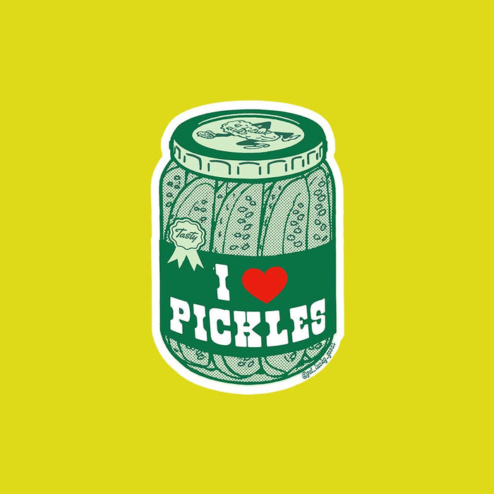 I Heart Pickles – Matte Vinyl Sticker