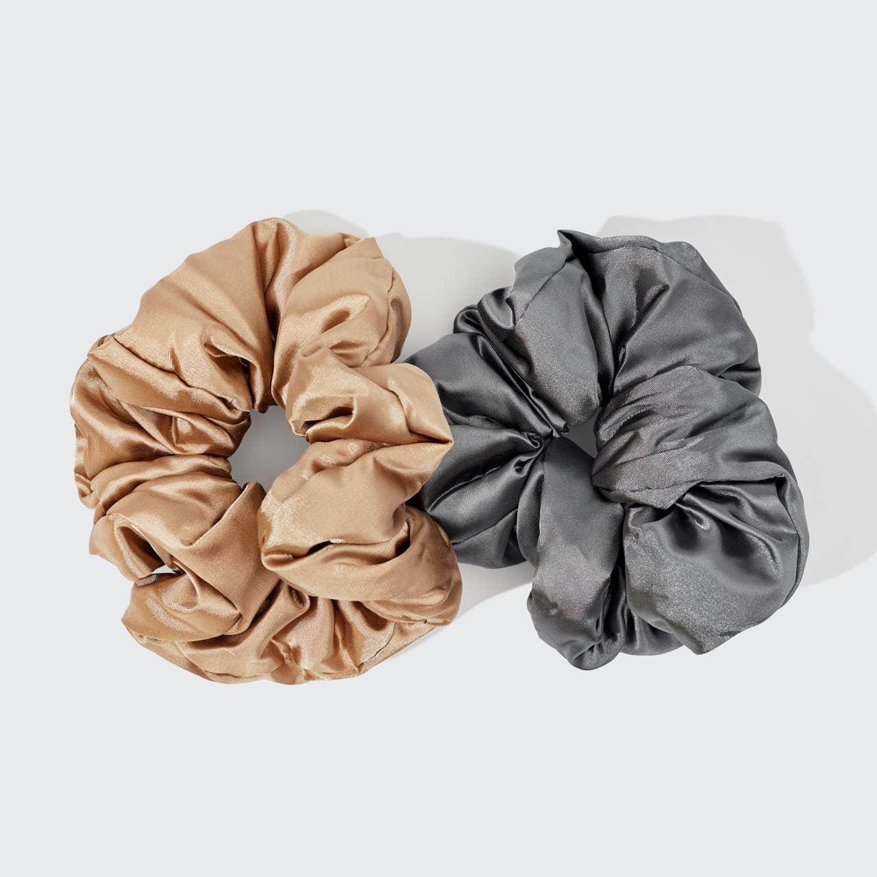 Satin Sleep Pillow Scrunchies - Charcoal/Gold - Mortise And Tenon