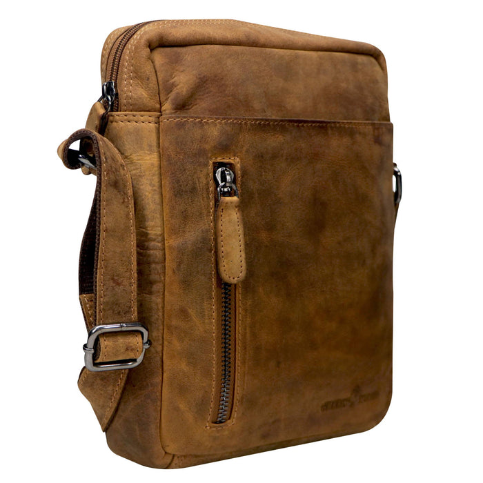 Dan men's leather crossbody bag, small shoulder bag, mobile phone