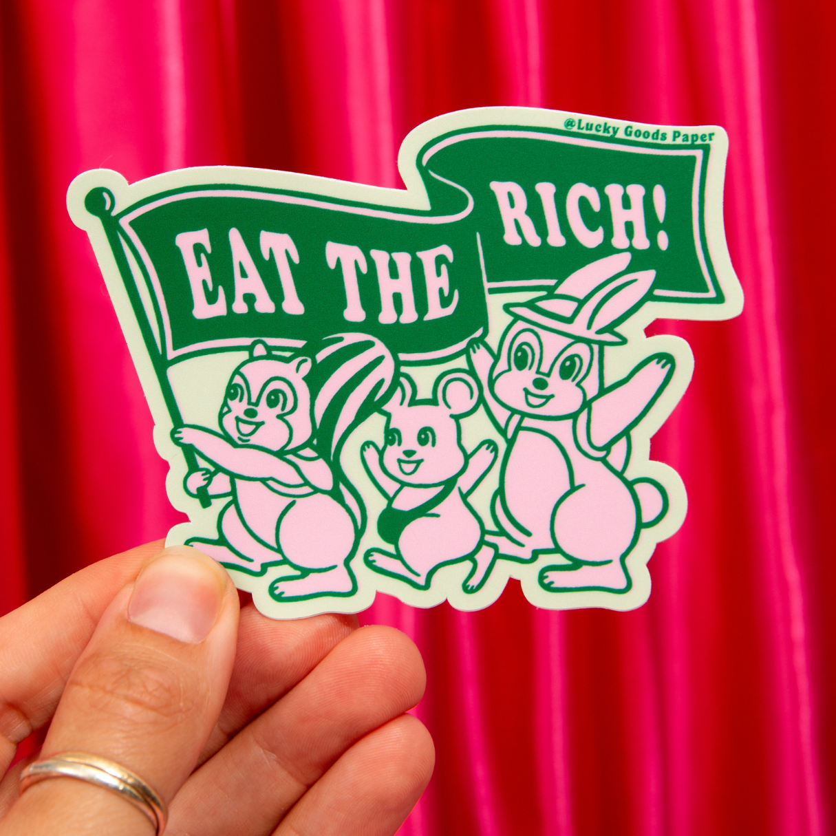 Eat the Rich – Matte Vinyl Sticker - Mortise And Tenon