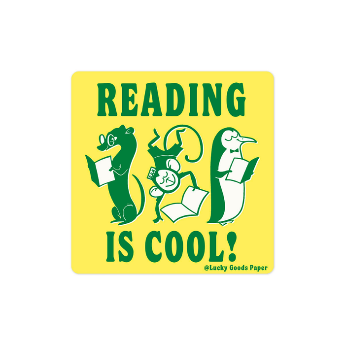 Reading is Cool – Matte Vinyl Sticker
