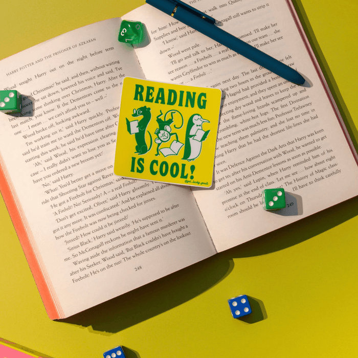 Reading is Cool – Matte Vinyl Sticker