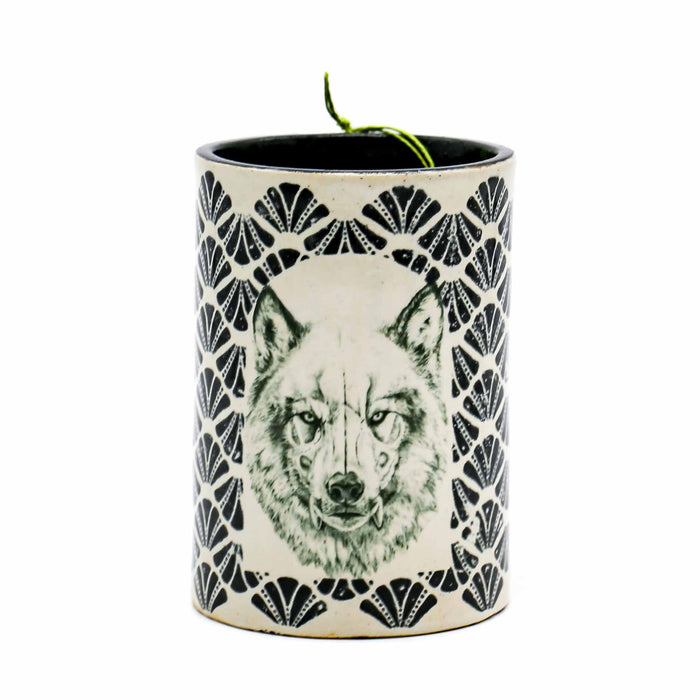 Wildfire Ceramics - Wolf Mug #2 - Mortise And Tenon