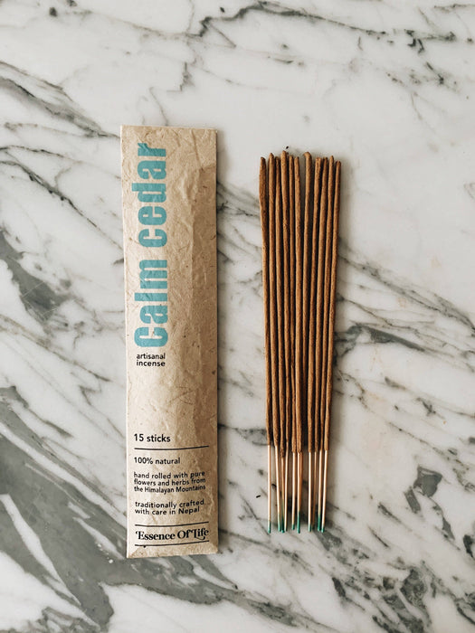 Handcrafted 100% Natural Artisanal incense, Calm Cedar - Mortise And Tenon