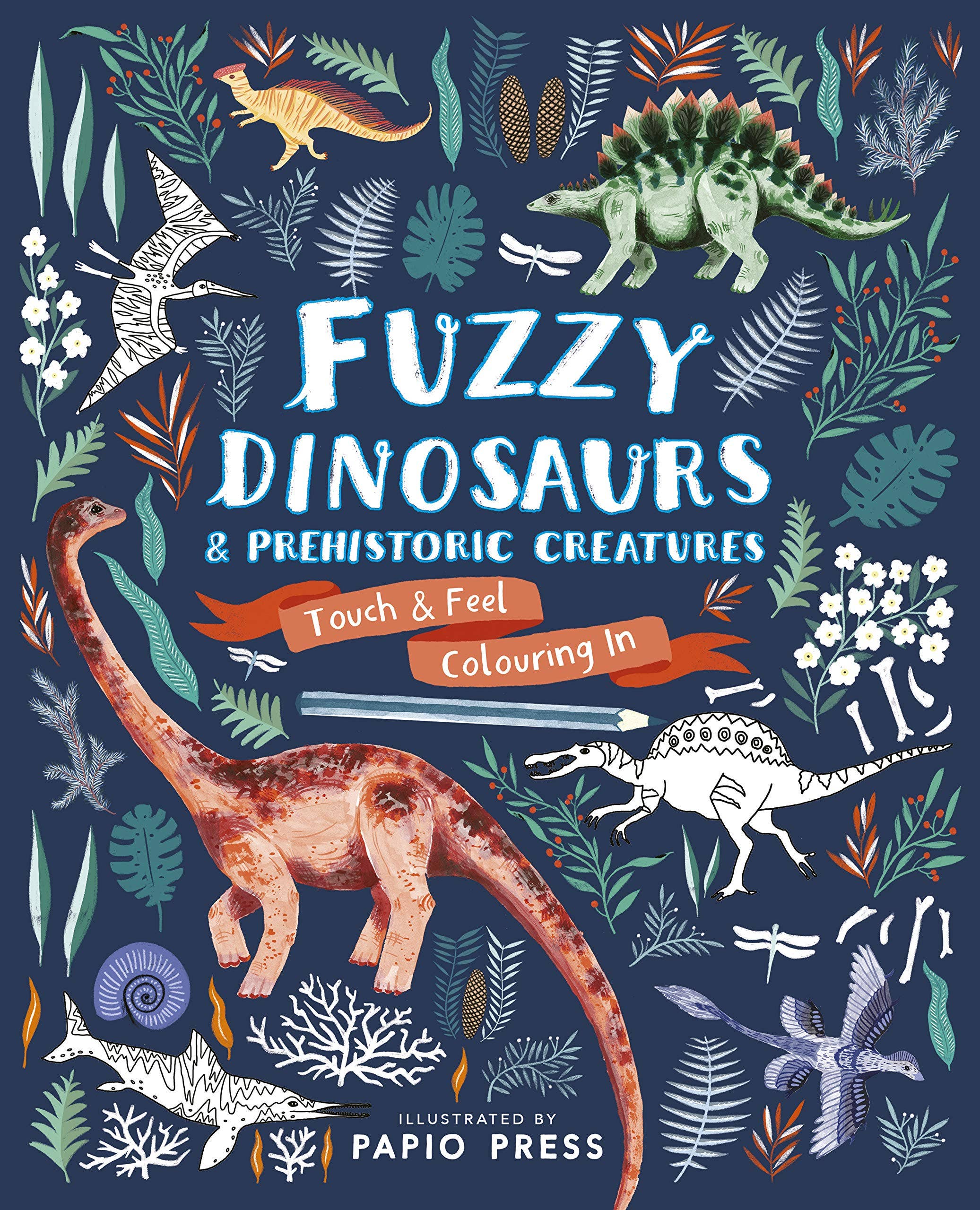 Fuzzy Dinosaurs and Prehistoric Creatures (Coloring Book) - Mortise And Tenon