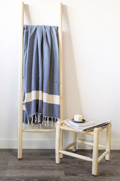 Fouta Towels for Spa & Beach | Sky Blue Diamond - Mortise And Tenon