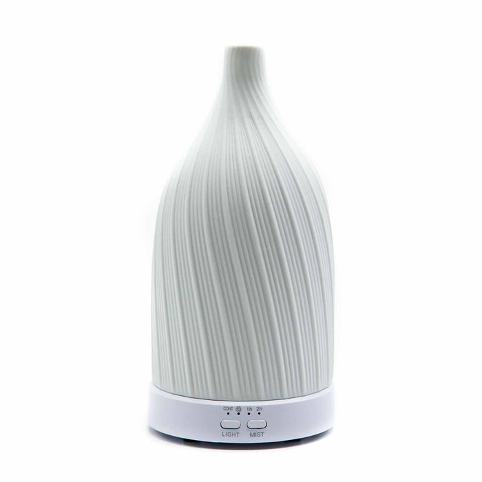 Fern & Petal White Ceramic Essential Oil Diffuser - Mortise And Tenon