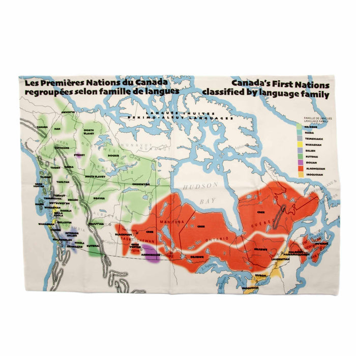 Radical Tea Towel - First Nations Language Map Tea Towel - Mortise And Tenon