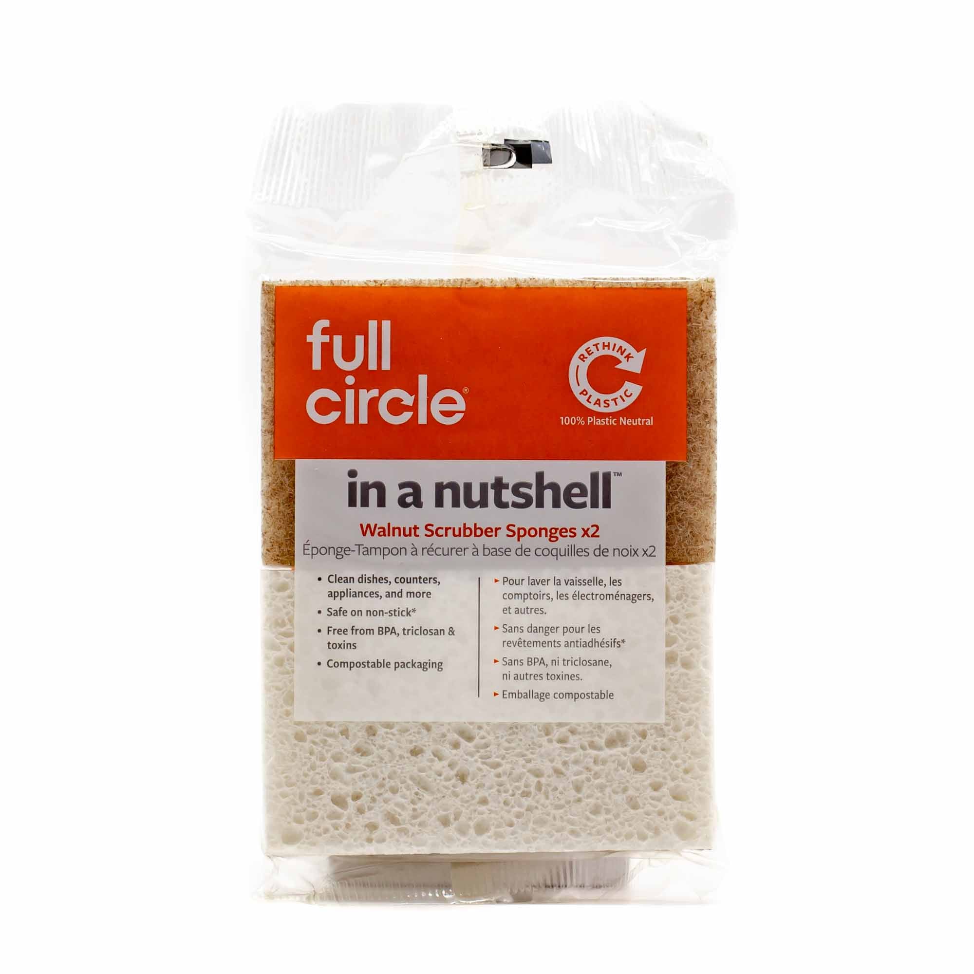 Full Circle "IN A NUTSHELL" Scrubbing Sponges - Mortise And Tenon