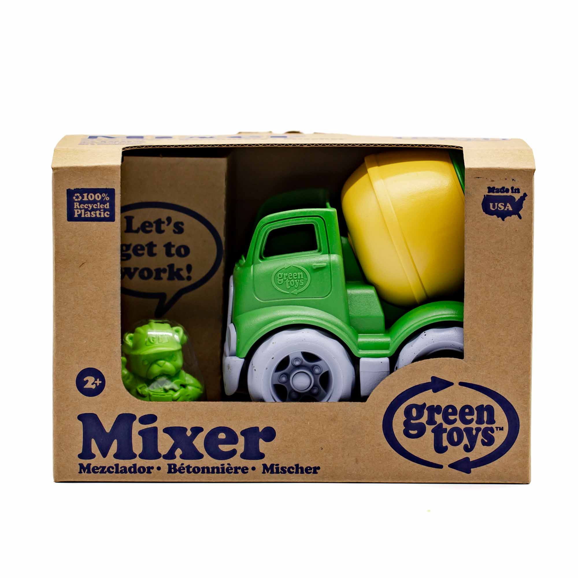 Green Toys Mixer Construction Truck - Mortise And Tenon