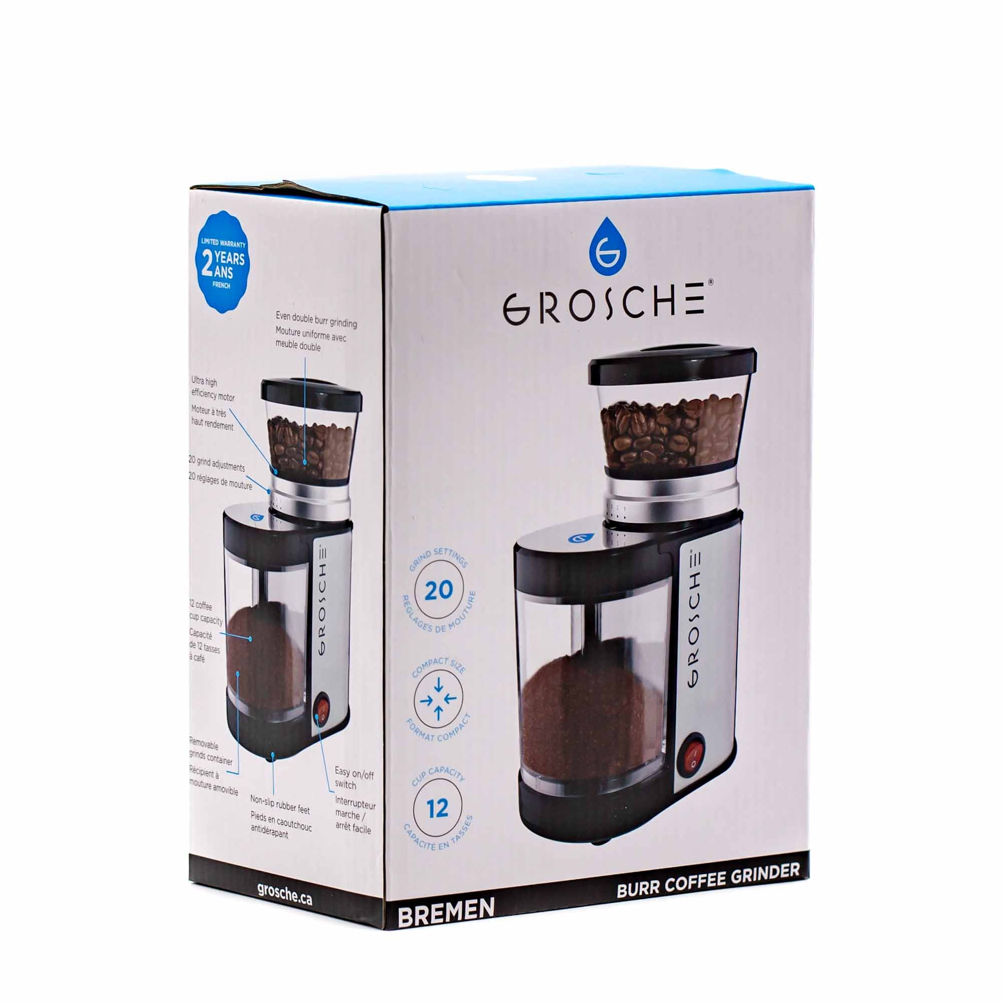 Grosche Bremen Electric Burr Grinder - Mortise And Tenon